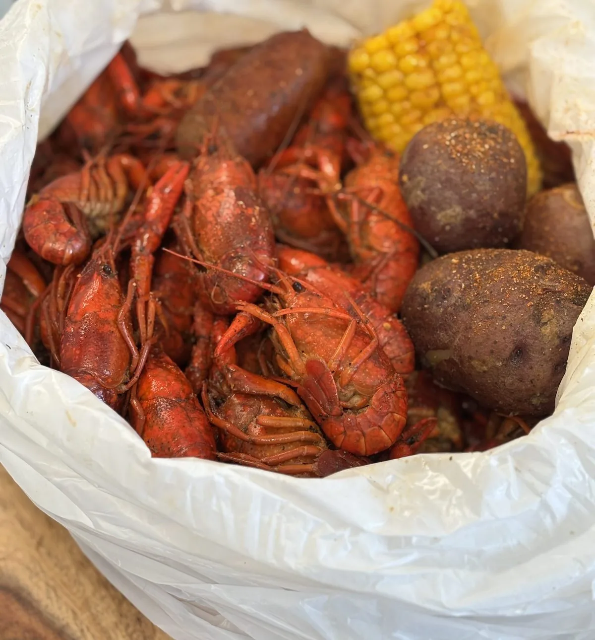 Cajun Crawfish Shrimp Backyard Boil Bag — Froggy's TX Southern Seafood